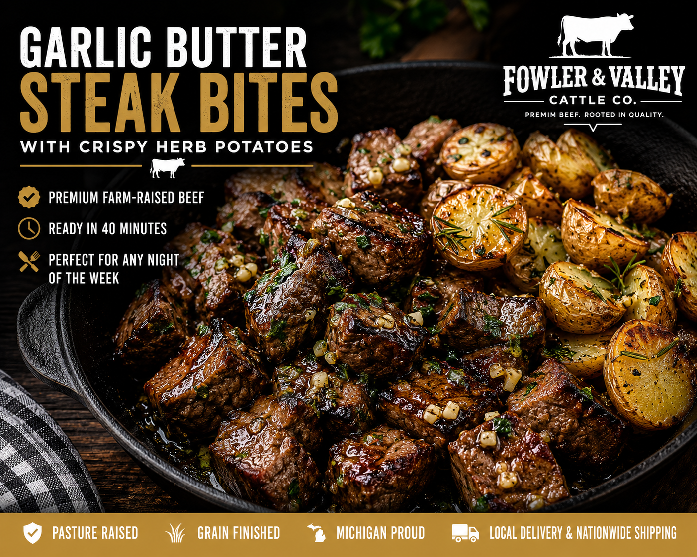 The Best Garlic Butter Steak Bites Recipe (Easy Farm-Fresh Beef Dinner)